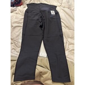 Tommy Copper Women's Black Lower Back Support Legging Size M